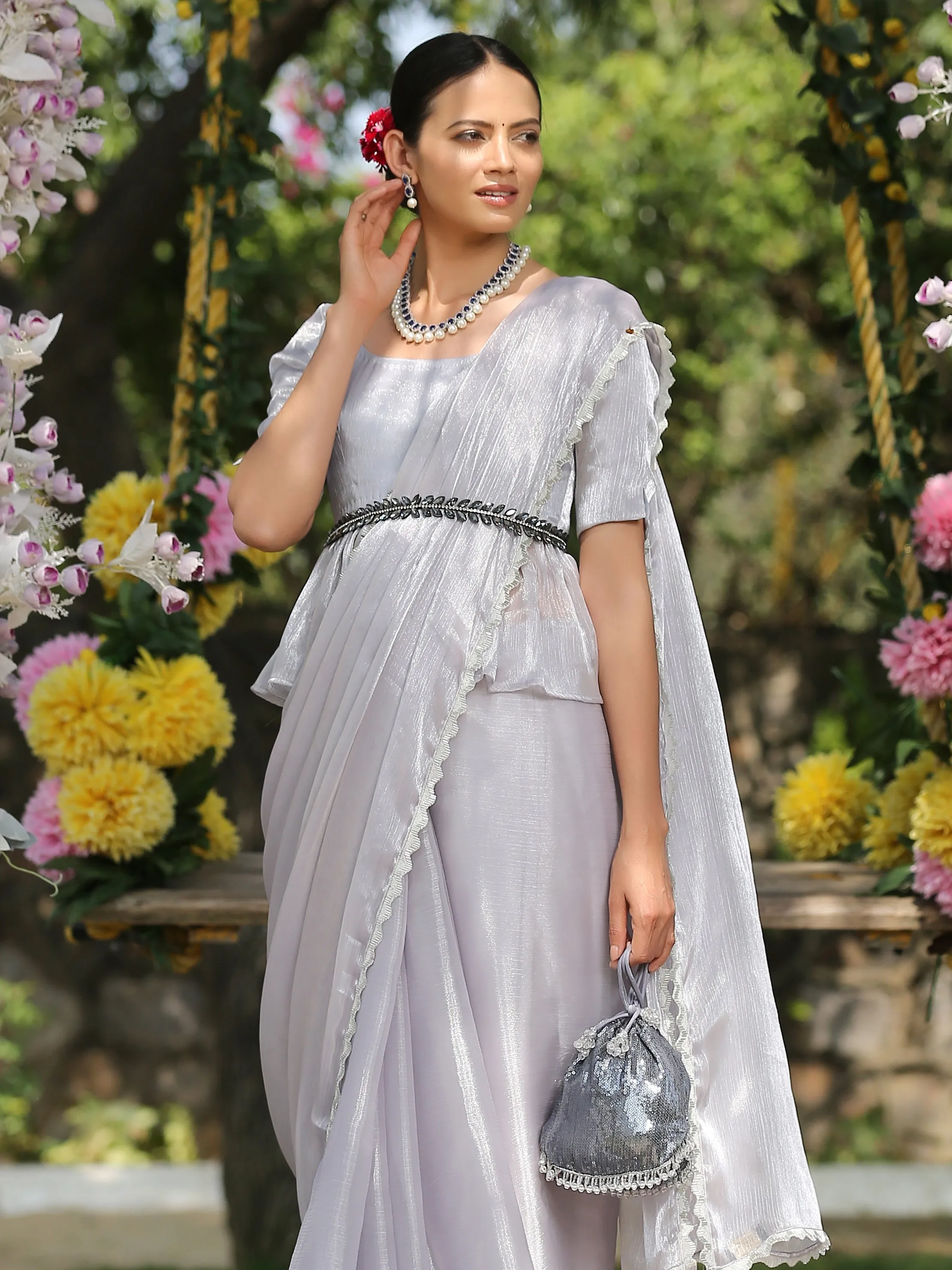 Belt - Glass Silver