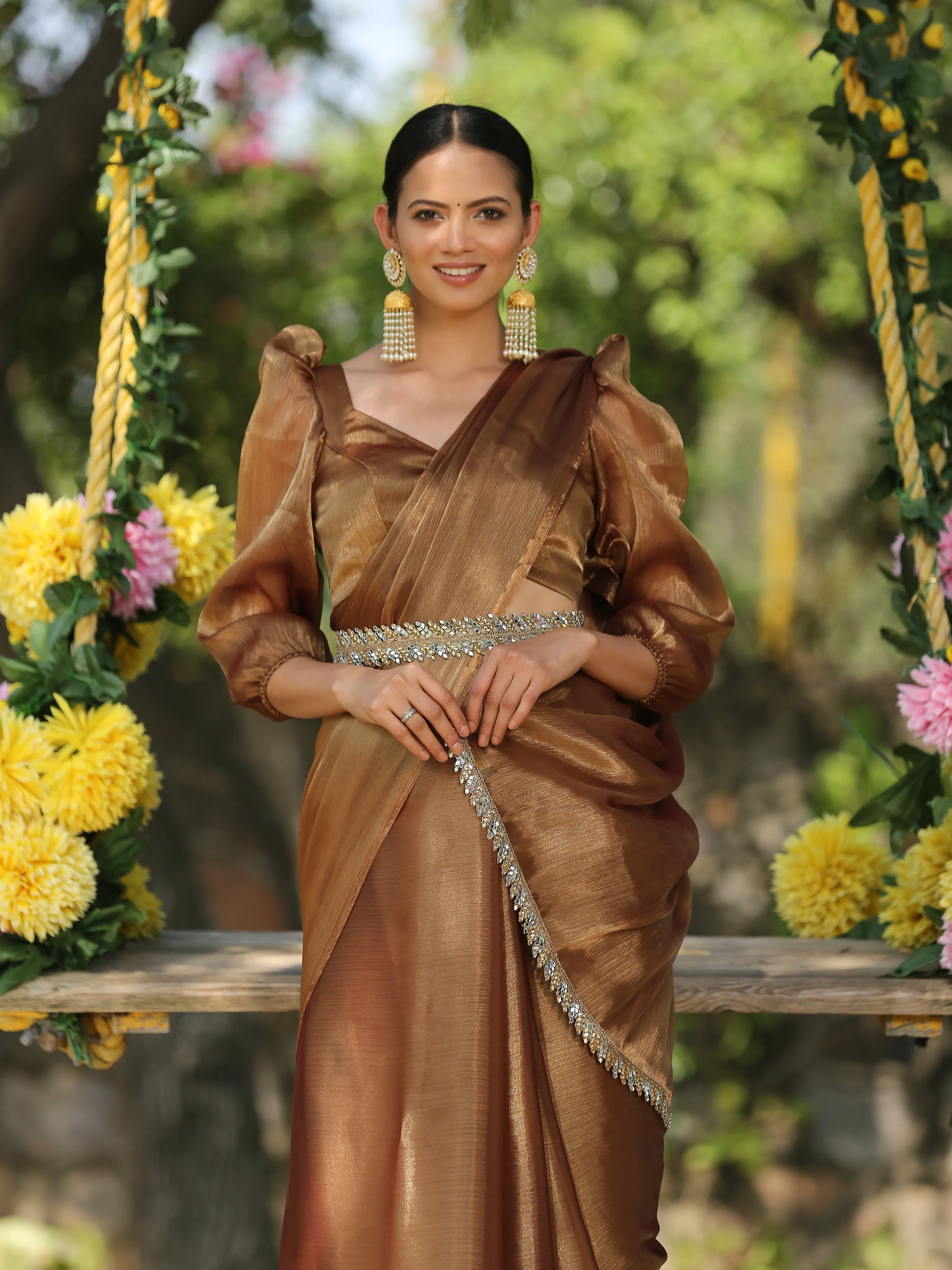 Belt - Leaf Gold & Silver Mirror