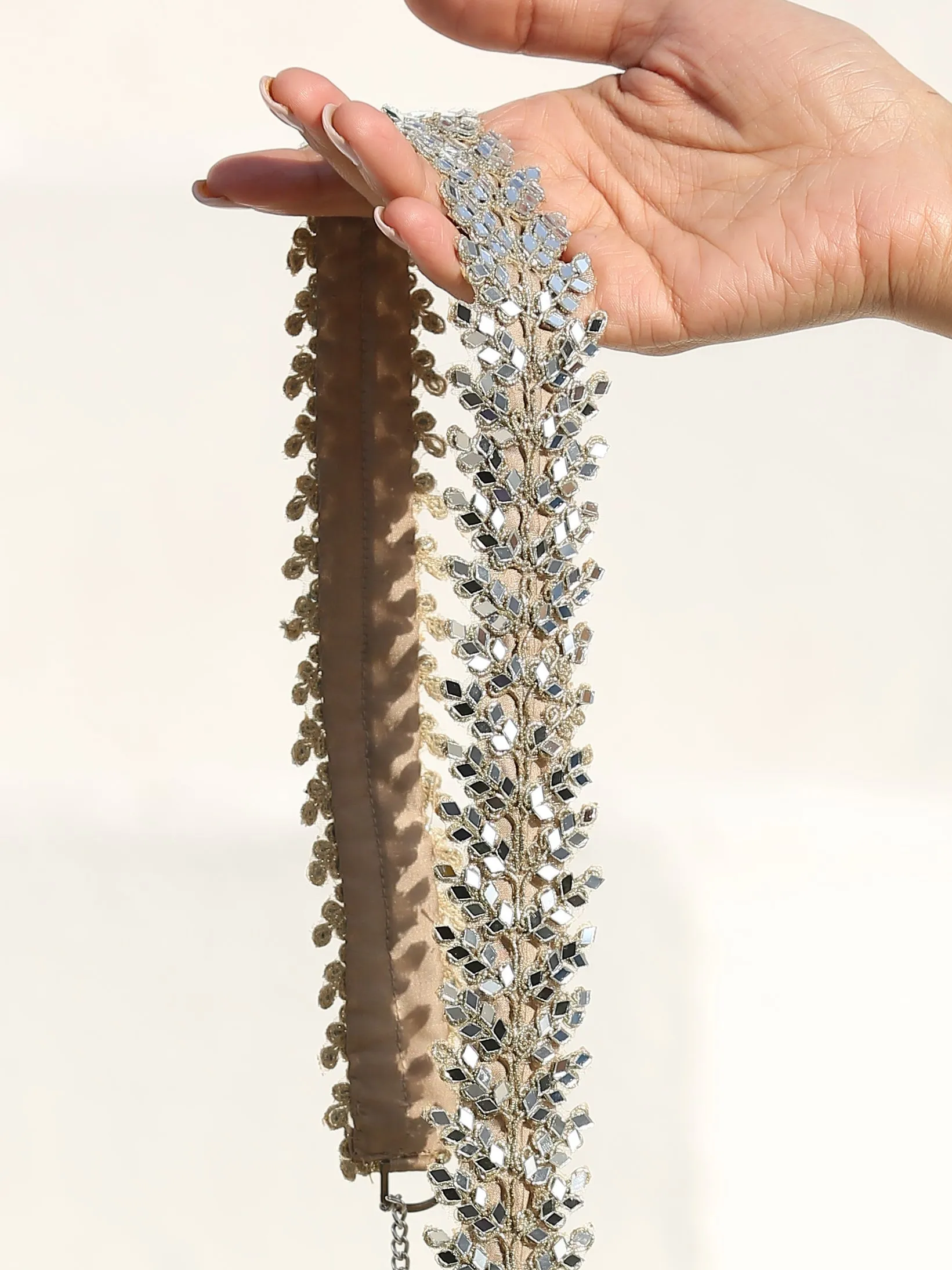 Belt - Silver Mirror Leaf