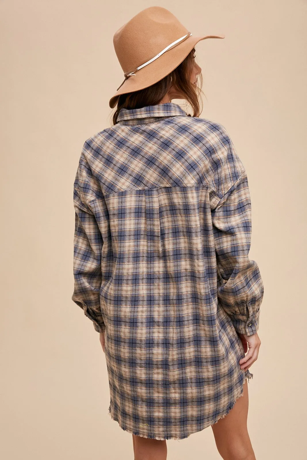 Betty Button Up Plaid Dress