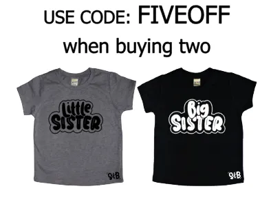 Big, Middle, Little Sister SINGLE TEE or SET