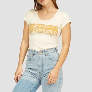 Billabong X Wrangler Hey Honey T-Shirt White Cap - Womens