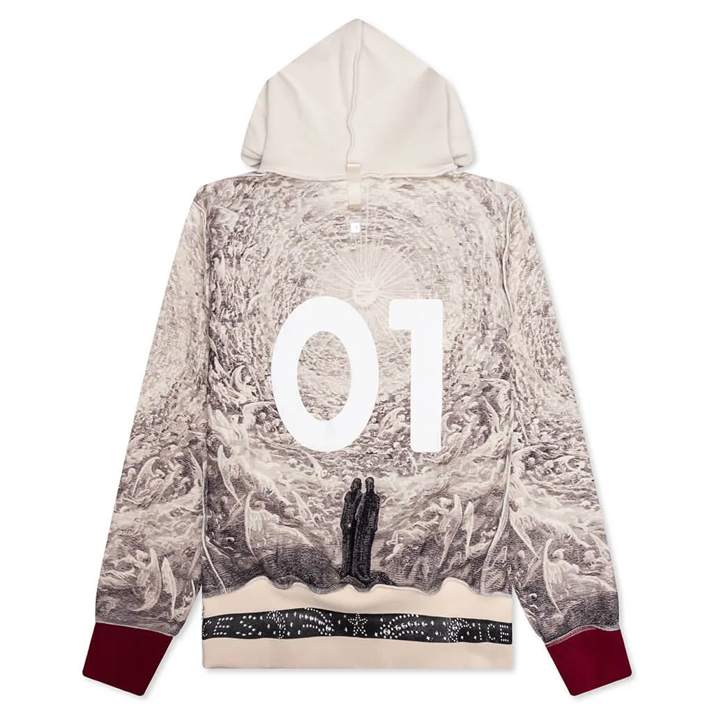 Birthstone Hooded Sweatshirt: 01 - Black/White