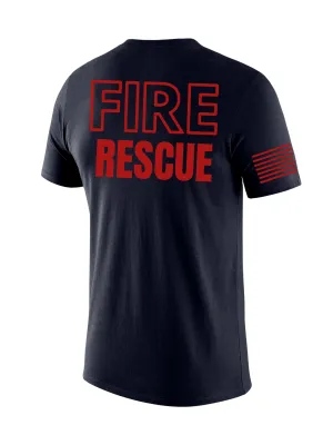Black Fire Rescue Men's Shirt - Short Sleeve (Red)