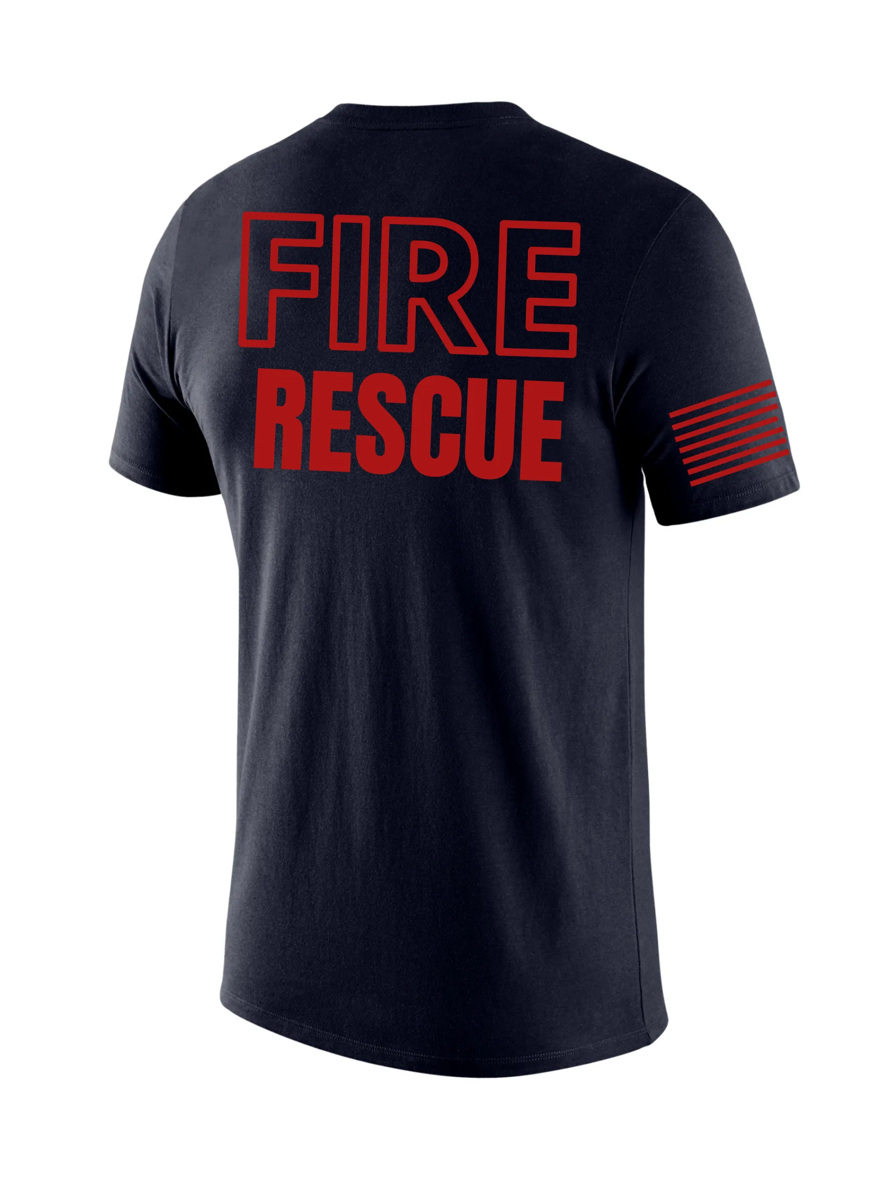 Black Fire Rescue Men's Shirt - Short Sleeve (Red)
