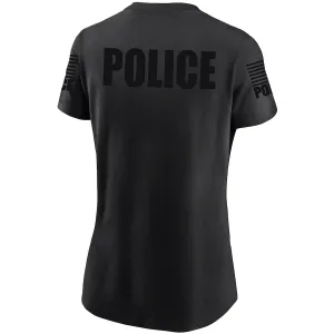Black Police Women's Shirt - Short Sleeve (Black)