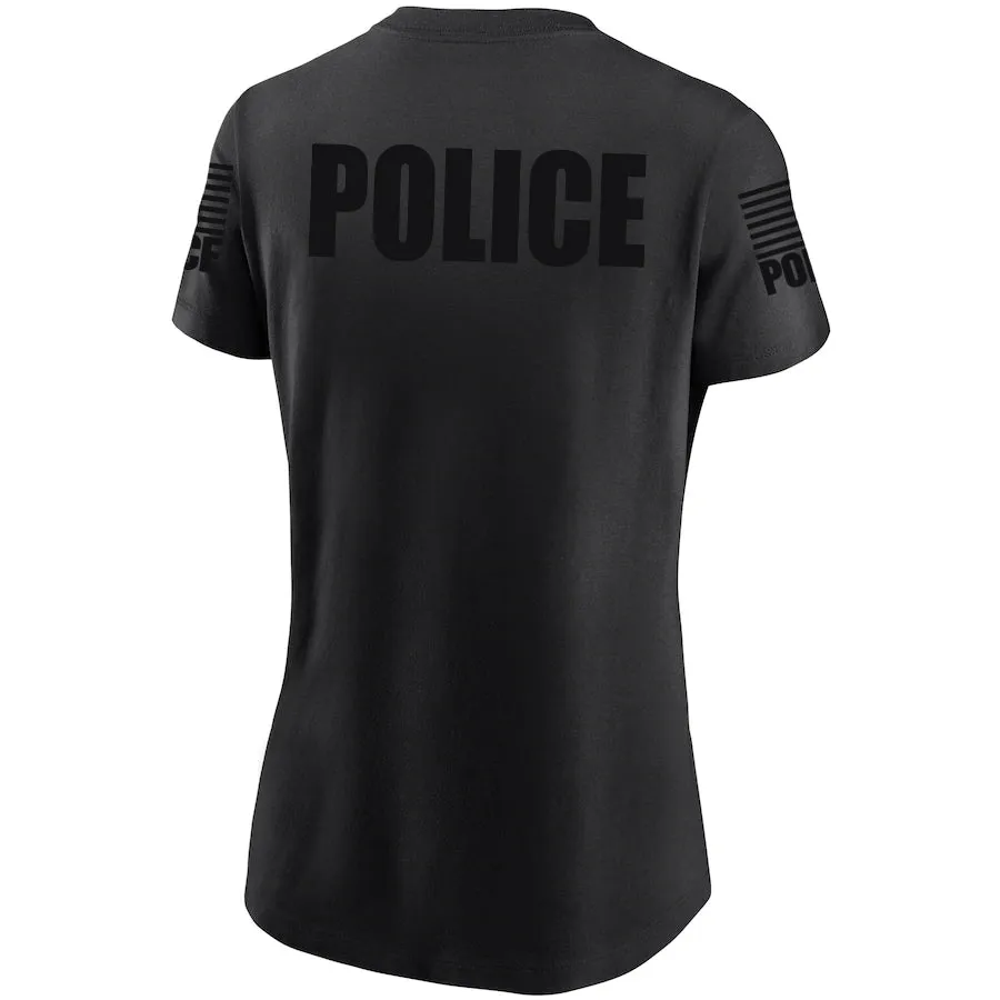 Black Police Women's Shirt - Short Sleeve (Black)