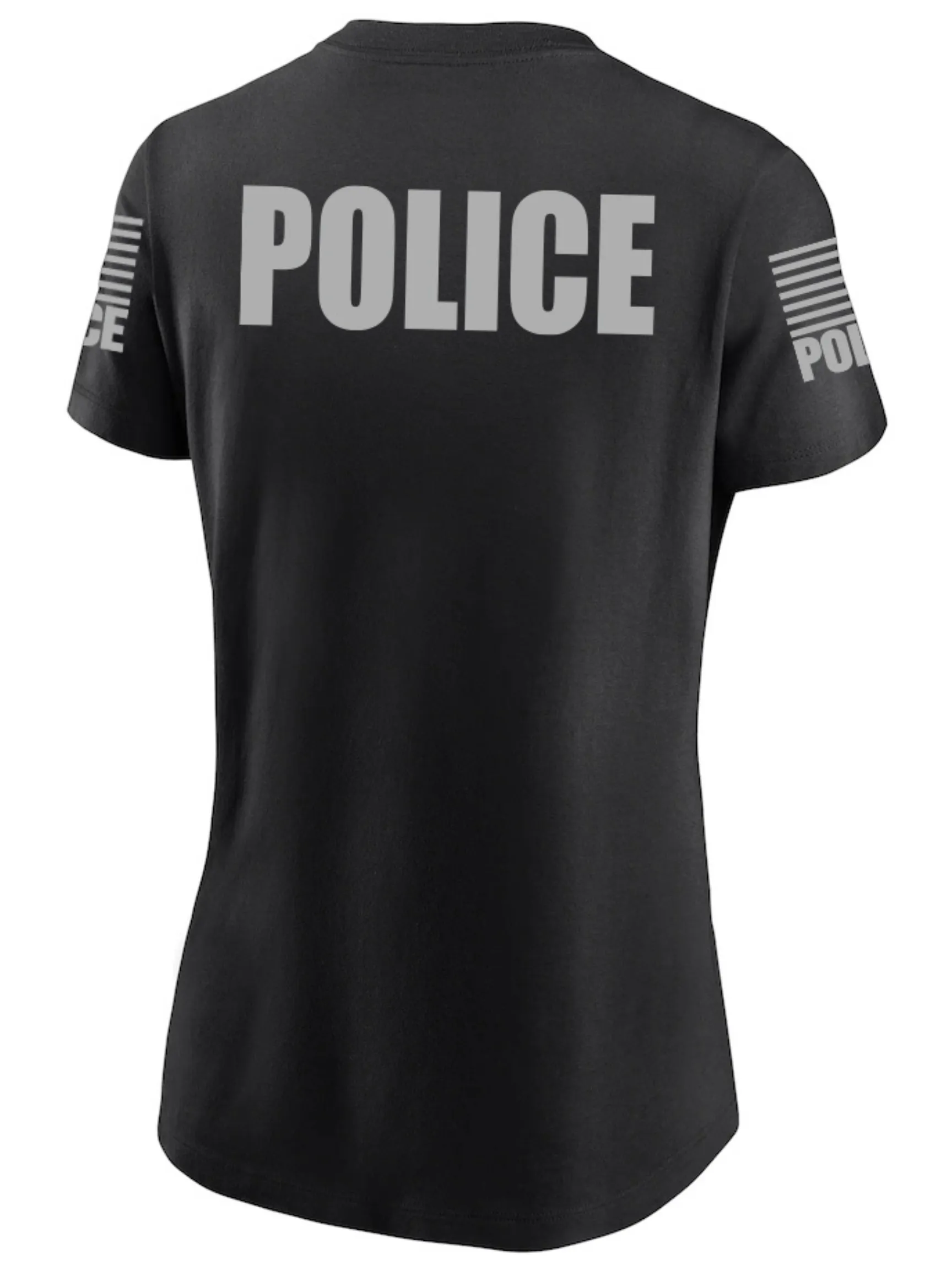 Black Police Women's Shirt - Short Sleeve (Gray)