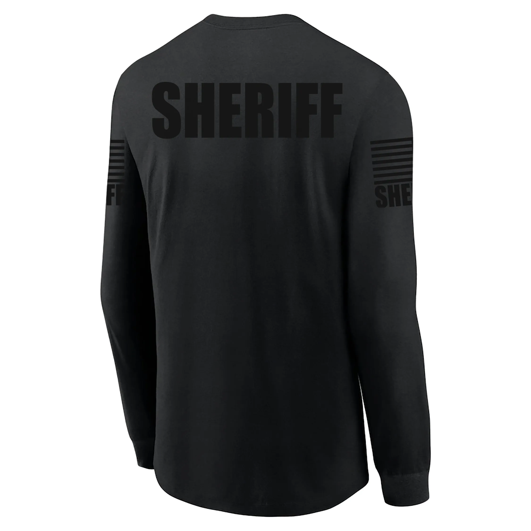 Black Sheriff Men's Shirt - Long Sleeve (Black)