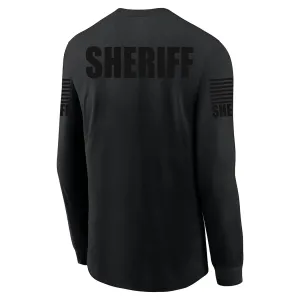 Black Sheriff Men's Shirt - Long Sleeve (Black)
