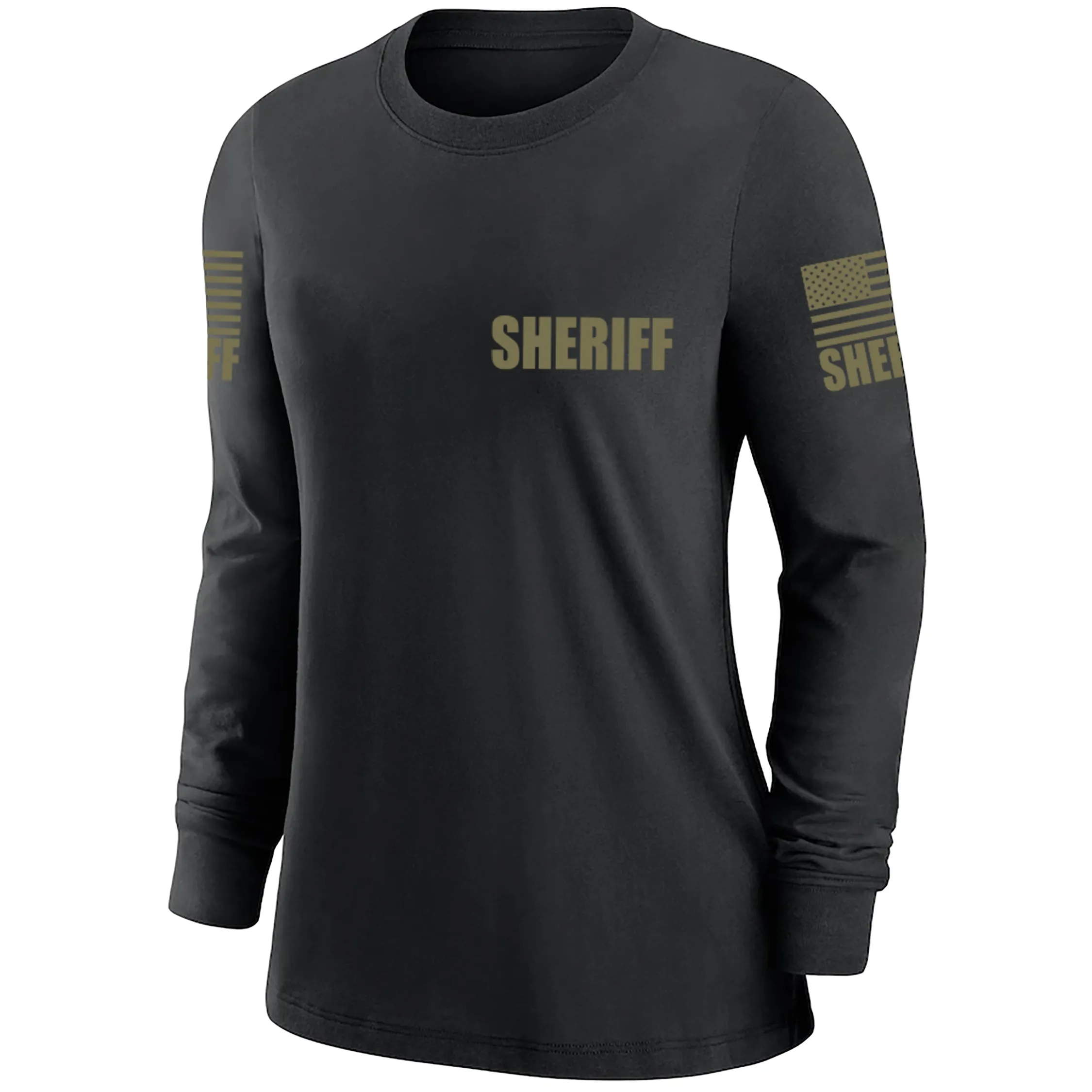 Black Sheriff Women's Shirt - Long Sleeve (Green)