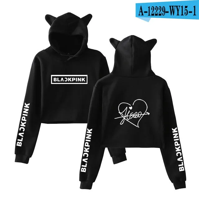 Blackpink harajuku Cat Ear Cap Hoodies