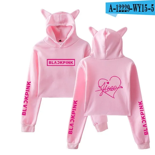 Blackpink harajuku Cat Ear Cap Hoodies