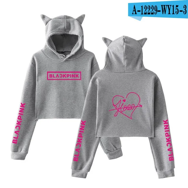 Blackpink harajuku Cat Ear Cap Hoodies