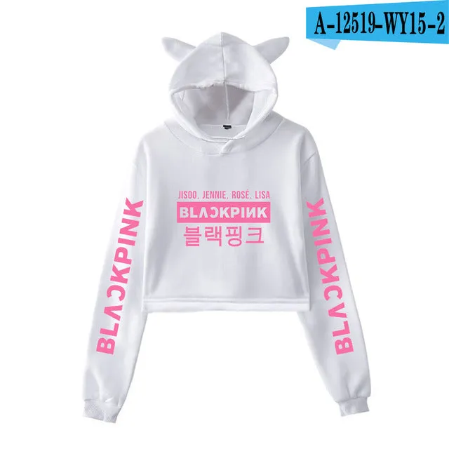 Blackpink harajuku Cat Ear Cap Hoodies