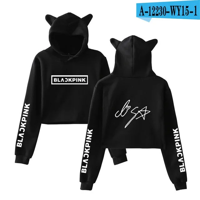 Blackpink harajuku Cat Ear Cap Hoodies