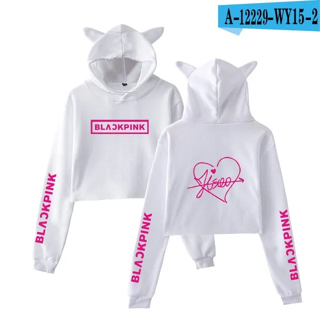 Blackpink harajuku Cat Ear Cap Hoodies