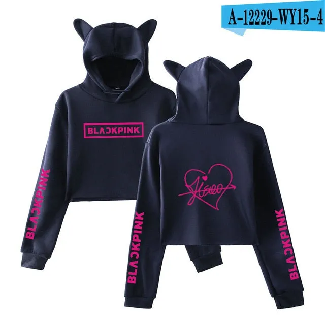 Blackpink harajuku Cat Ear Cap Hoodies
