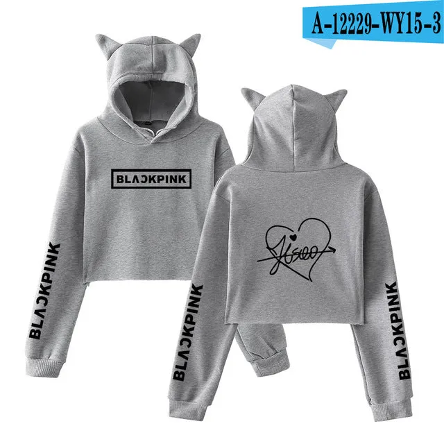 Blackpink harajuku Cat Ear Cap Hoodies