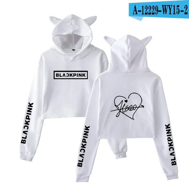 Blackpink harajuku Cat Ear Cap Hoodies