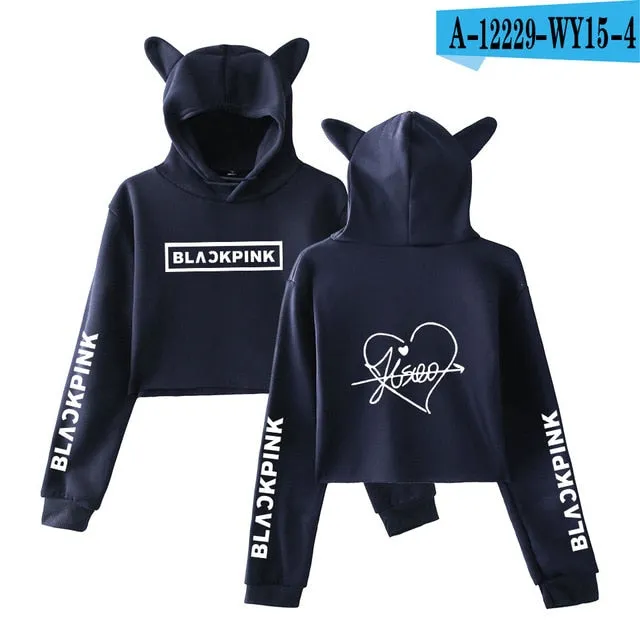 Blackpink harajuku Cat Ear Cap Hoodies