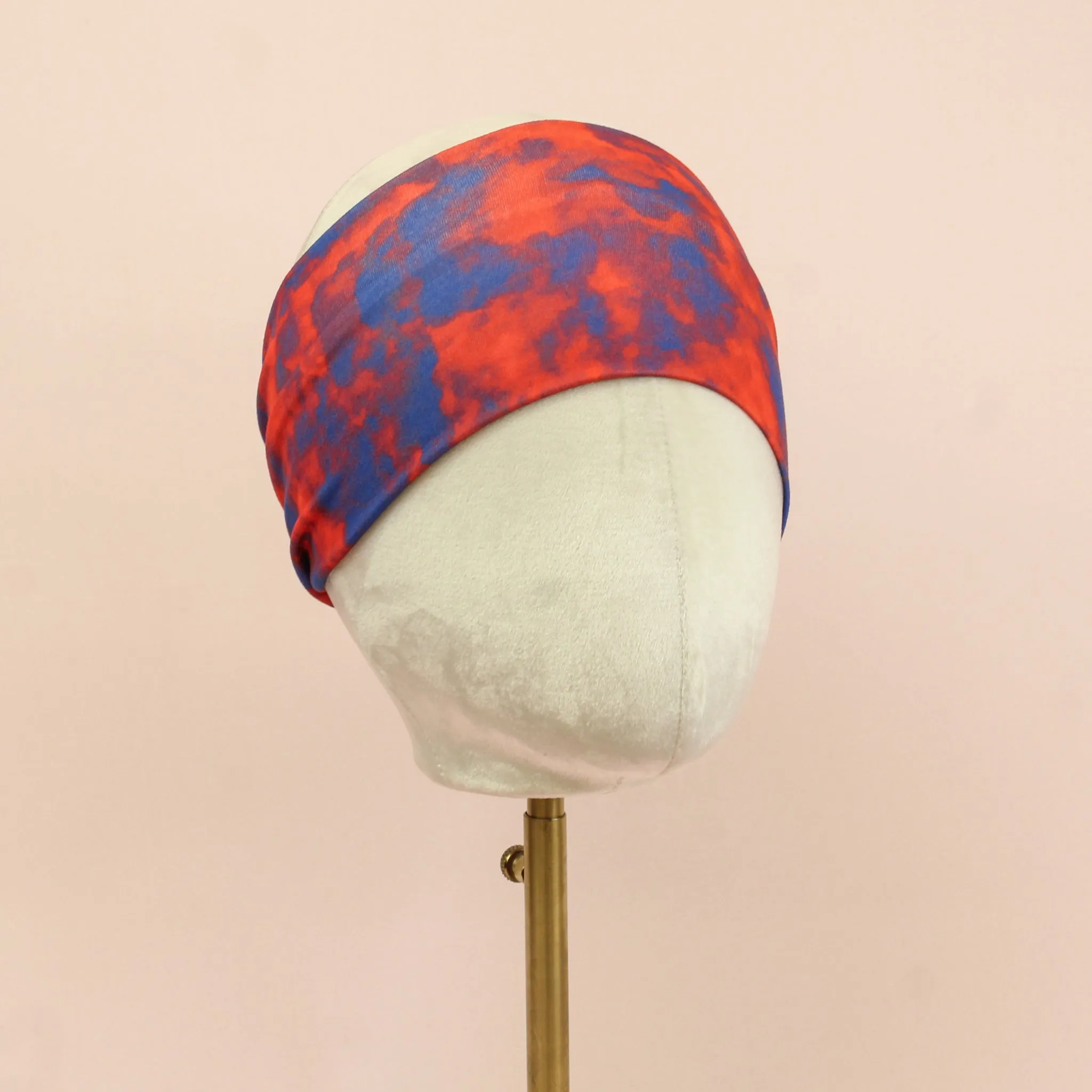 Blue and Red Stretch Headband