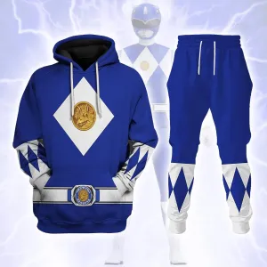Blue Ranger Mighty Morphin The Movie (1995) Hoodies Sweatshirt T-shirt Hawaiian PRHS86 HSQT4321