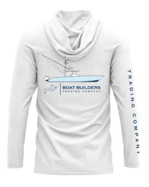 Boat Builders Trading Co. Performance Hooded Long Sleeve - Center Console w Tower