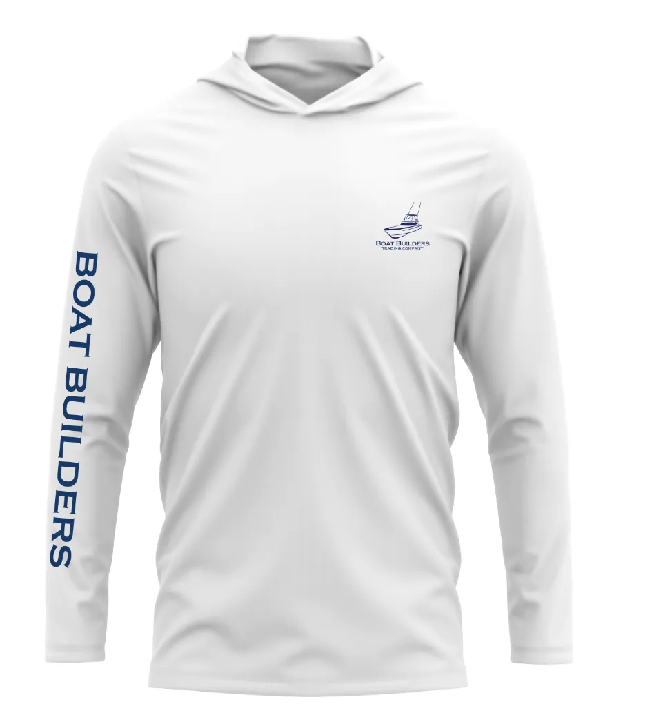 Boat Builders Trading Co. Performance Hooded Long Sleeve - Center Console w Tower