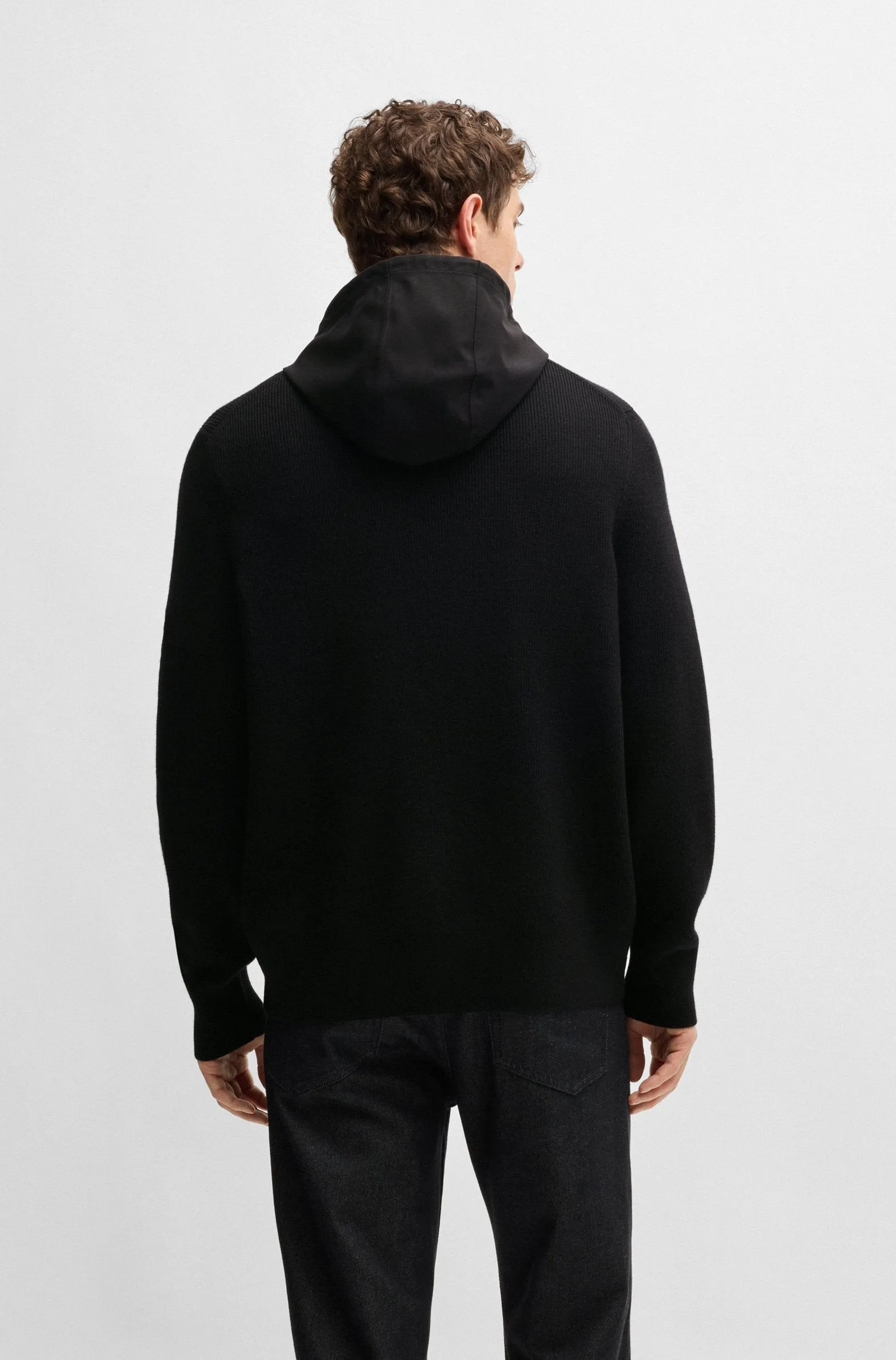 BOSS Hoodies Regular Fit in Wool Mix - L-EXPRESO_AM 10265594 01-50526978