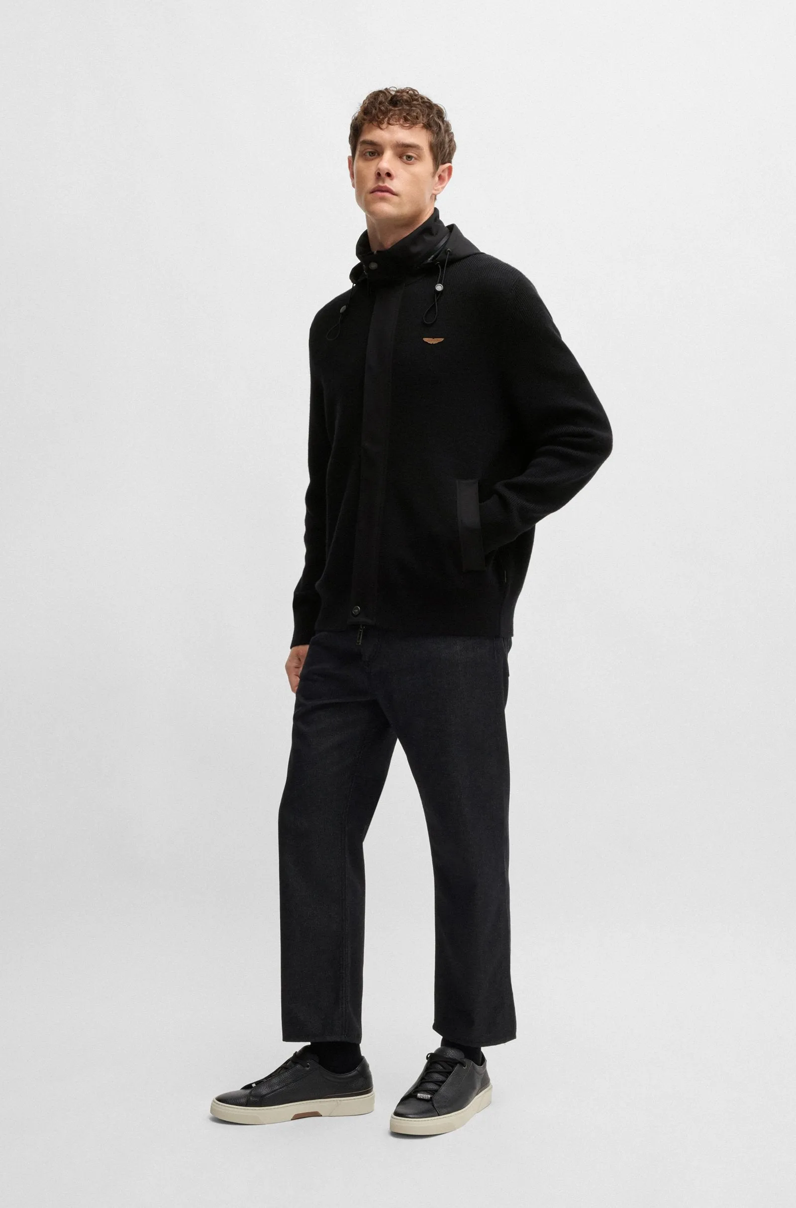BOSS Hoodies Regular Fit in Wool Mix - L-EXPRESO_AM 10265594 01-50526978