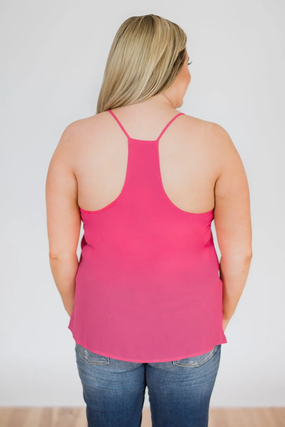 Brighten My Day Tank Top- Fuchsia