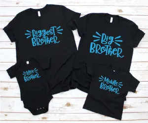 Brothers Matching Black T-shirts