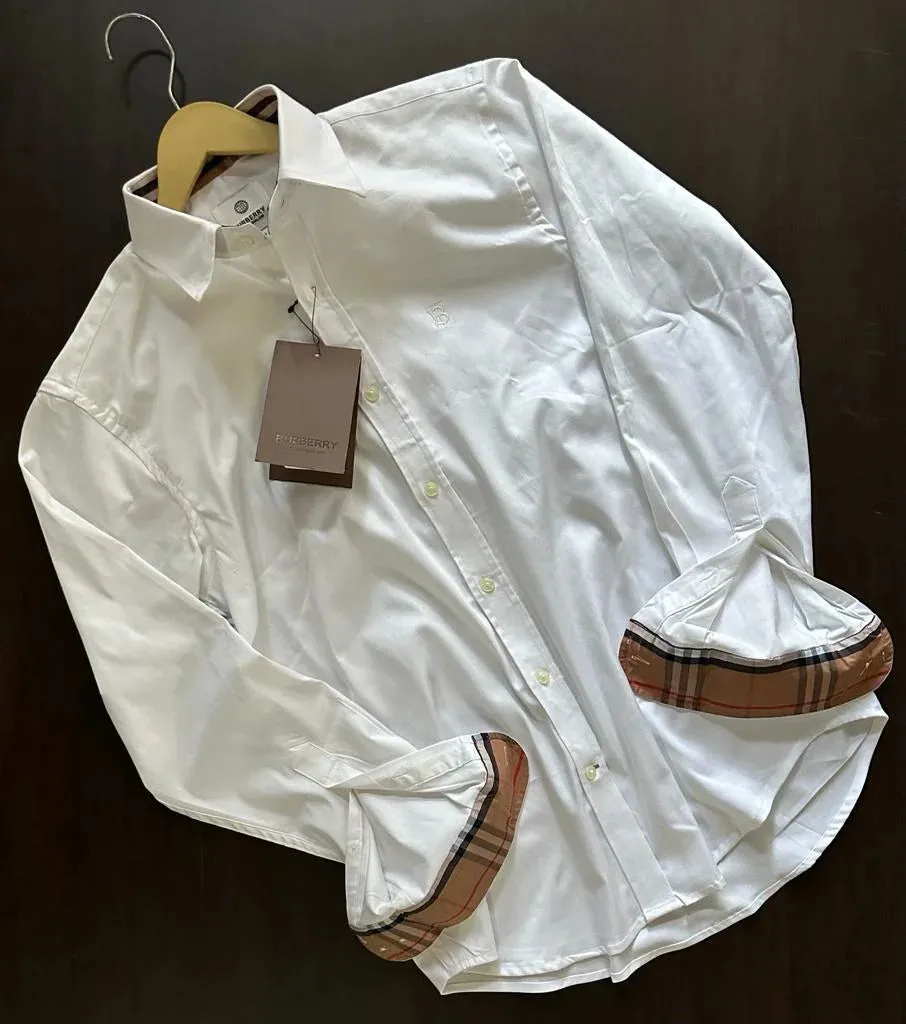 BURBERRY || TB Monogram Motif Slim-Fit Shirts
