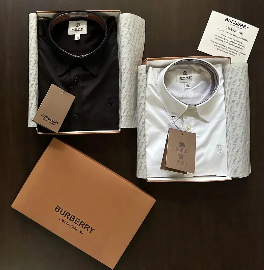 BURBERRY || TB Monogram Motif Slim-Fit Shirts
