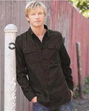 Burnside Men's Pocket Long Sleeve Flannel Shirt - 8200