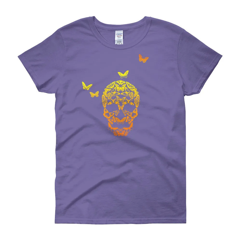 Butterfly Skull Fitted T-Shirt