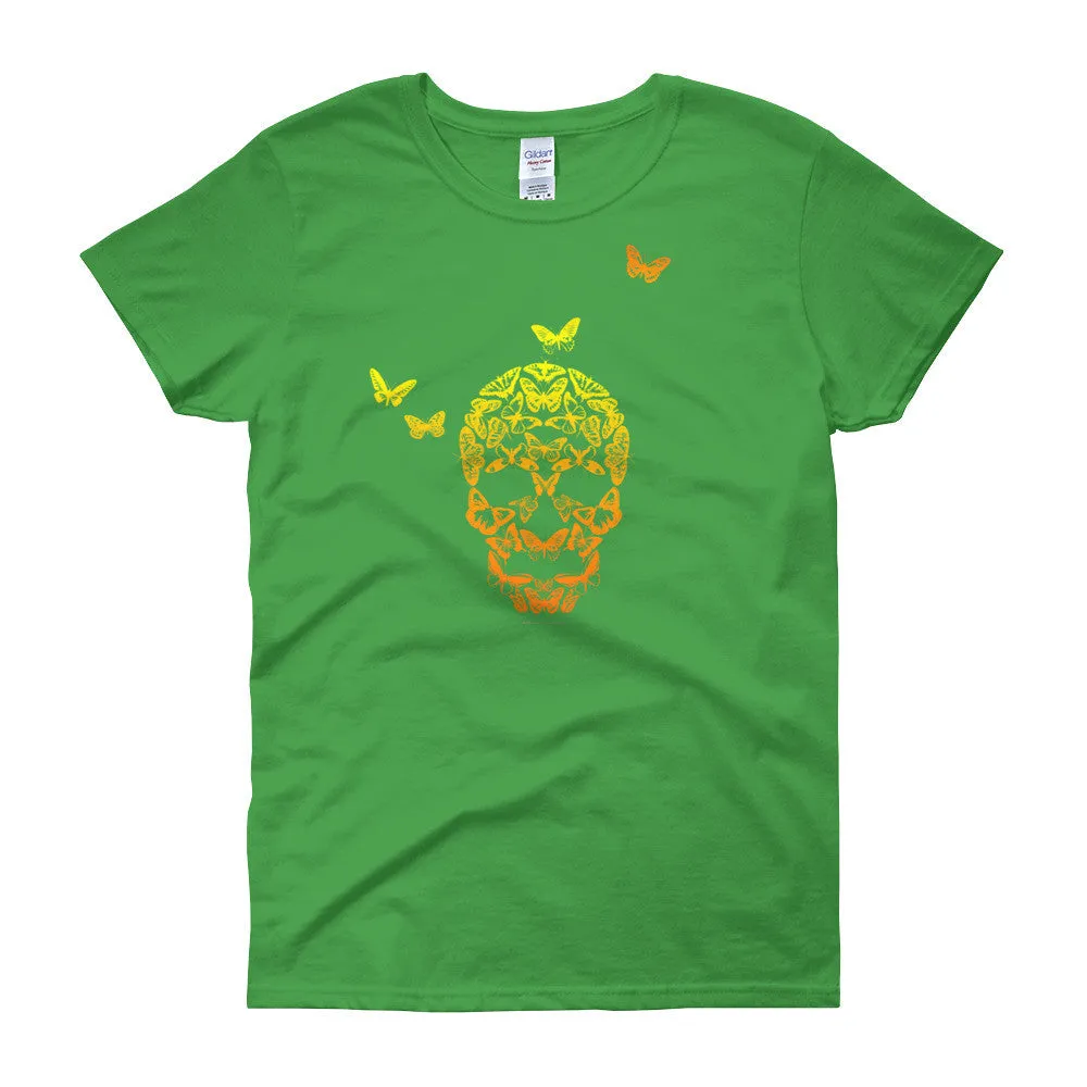 Butterfly Skull Fitted T-Shirt
