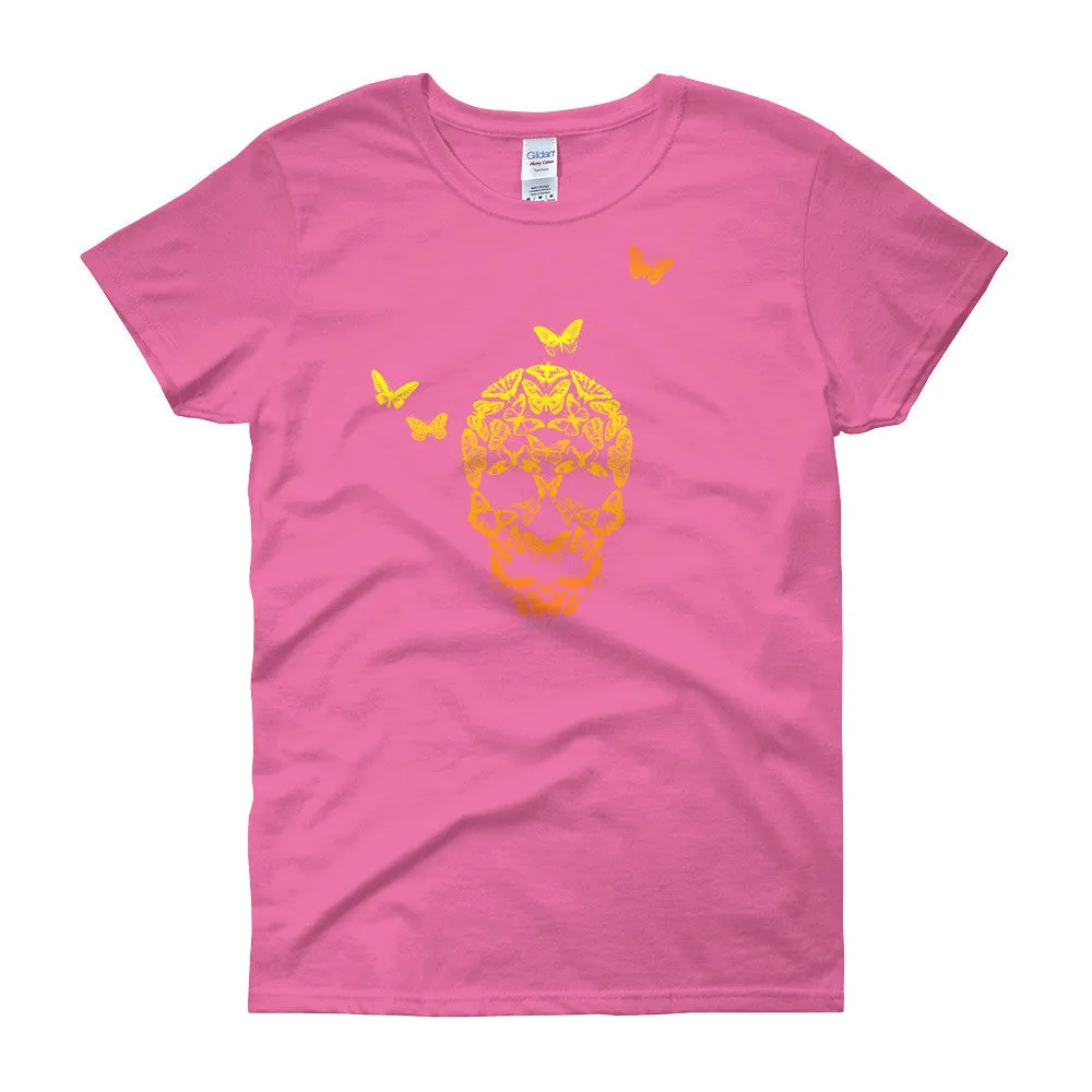 Butterfly Skull Fitted T-Shirt