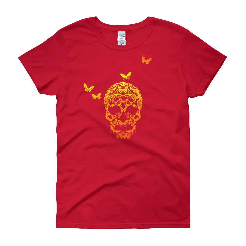 Butterfly Skull Fitted T-Shirt