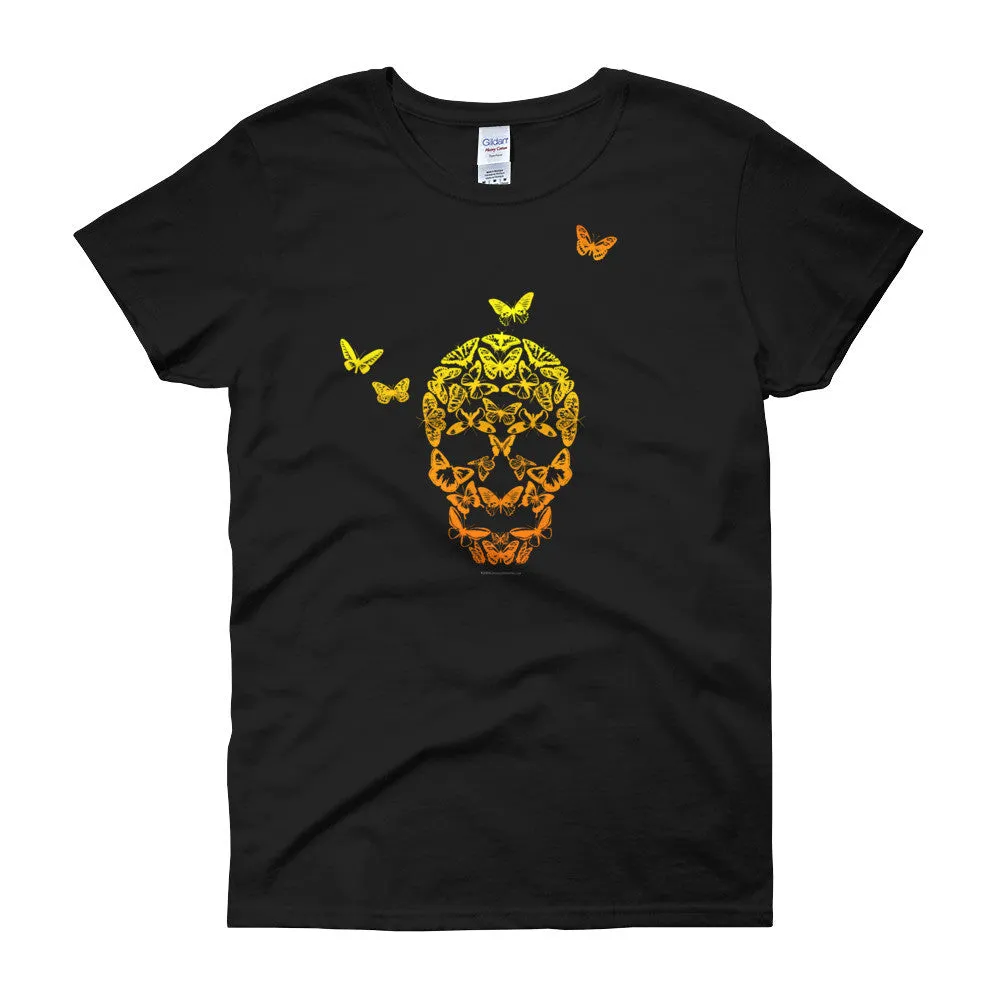 Butterfly Skull Fitted T-Shirt