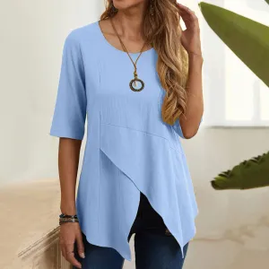 ByLina - Blouse with o-neck.
