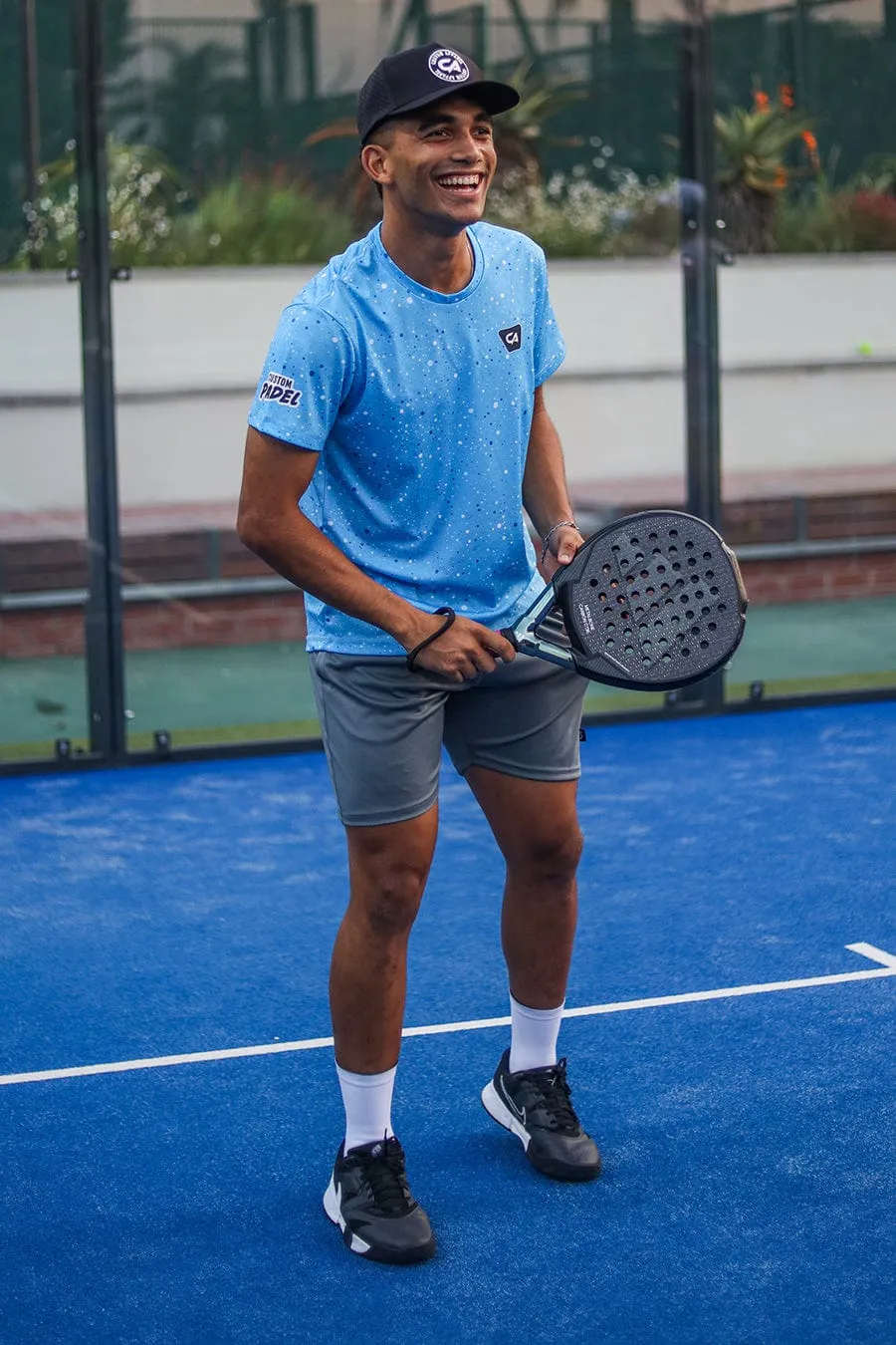 CA Padel Shirt | Blue Paint Splatter