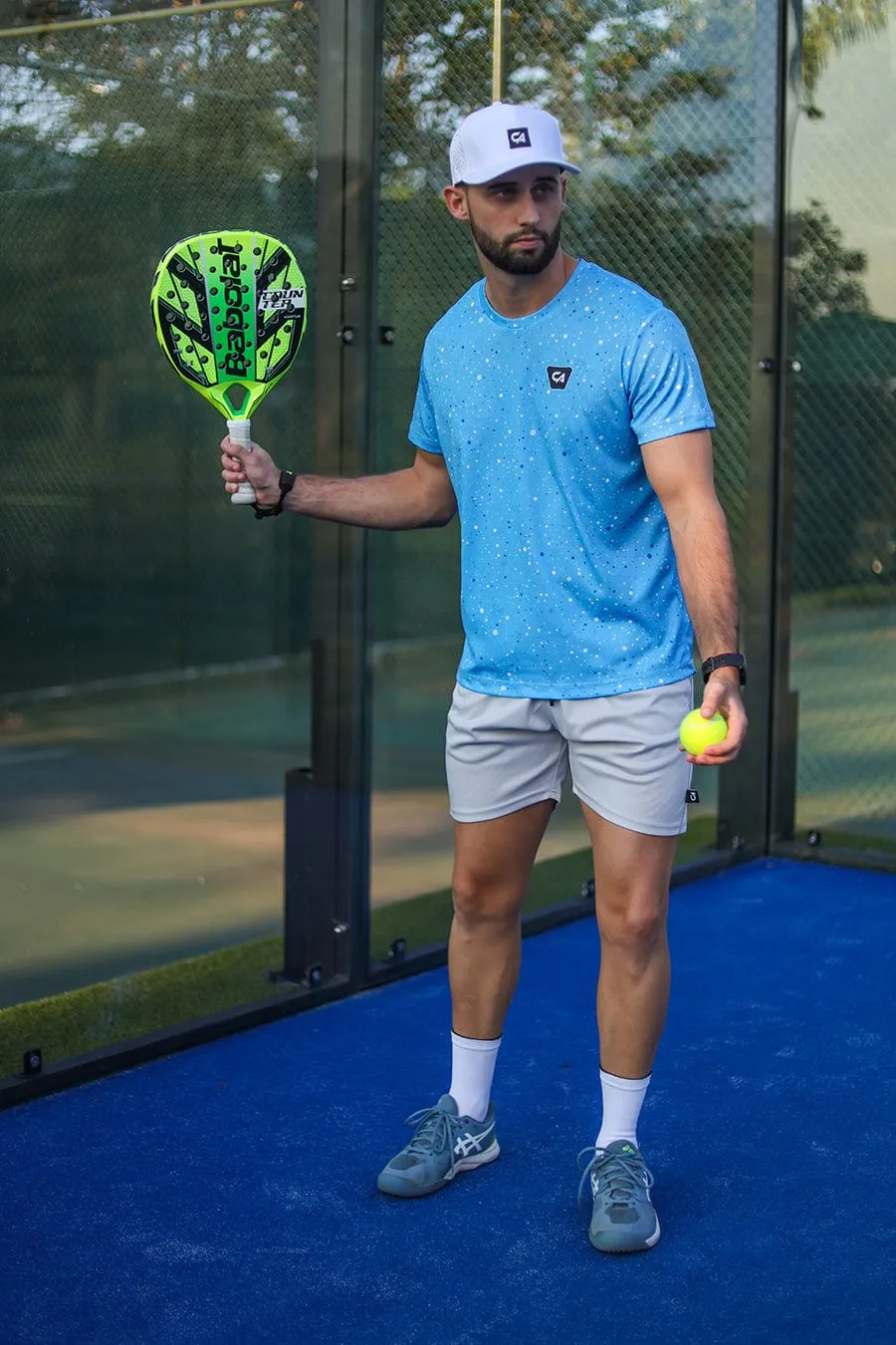 CA Padel Shirt | Blue Paint Splatter