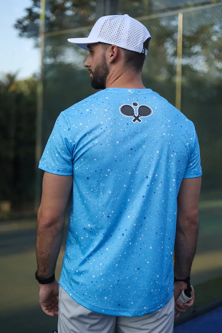 CA Padel Shirt | Blue Paint Splatter