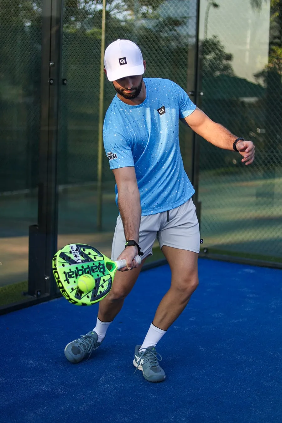 CA Padel Shirt | Blue Paint Splatter