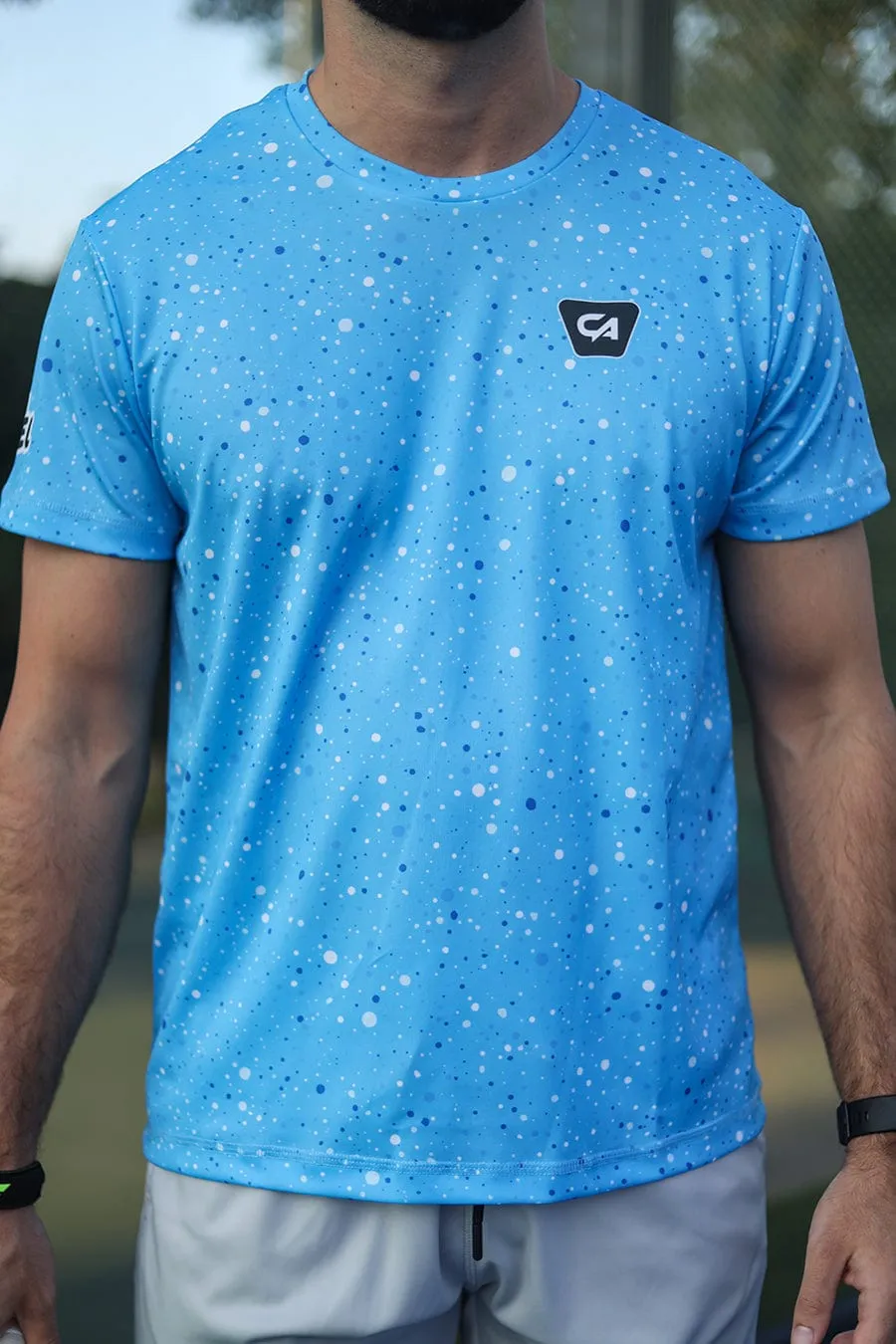 CA Padel Shirt | Blue Paint Splatter