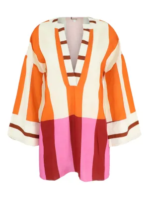 Cala de la Cruz Sienna Mini Kaftan Dress in Bengal Multi