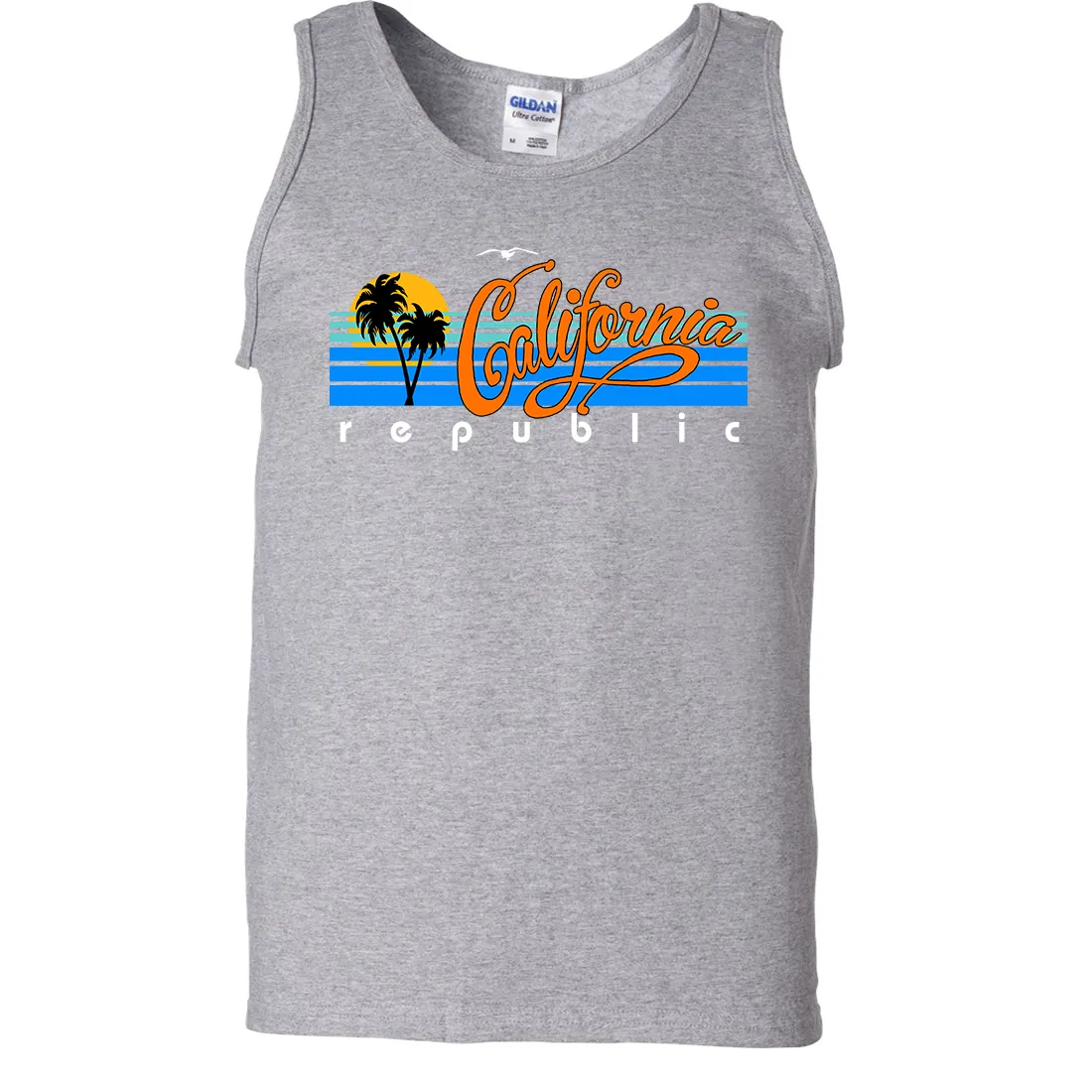 California Republic Palm Trees Asst Colors Tank Top