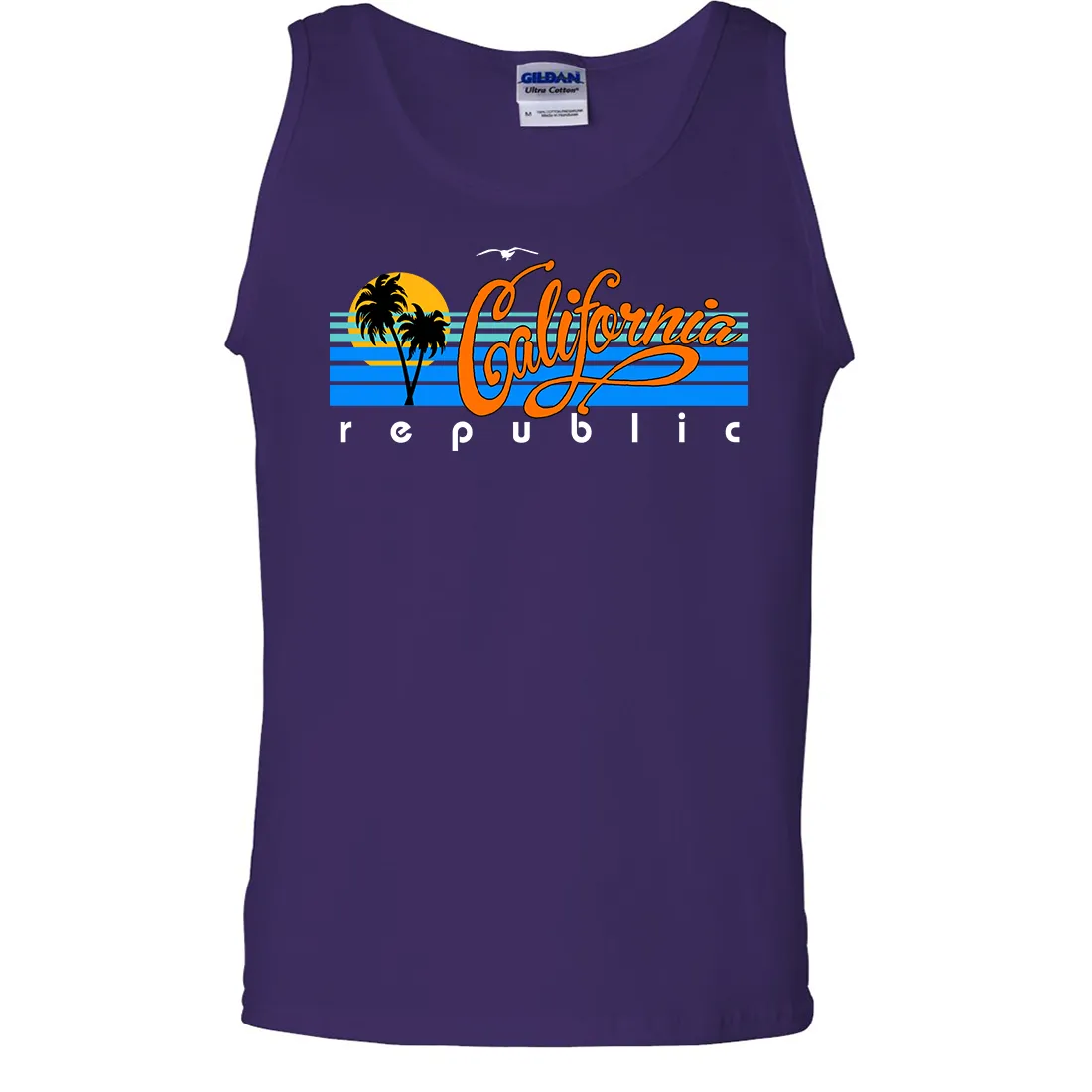 California Republic Palm Trees Asst Colors Tank Top